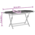 Set de comedor de jardín 7 piezas madera maciza de acacia