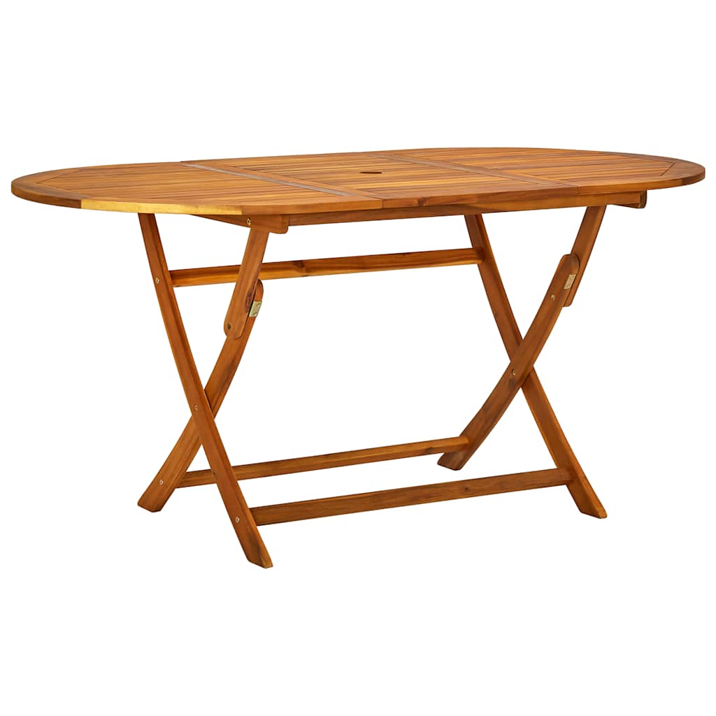 Set de comedor de jardín 7 piezas madera maciza de acacia