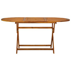 Set de comedor de jardín 7 piezas madera maciza de acacia