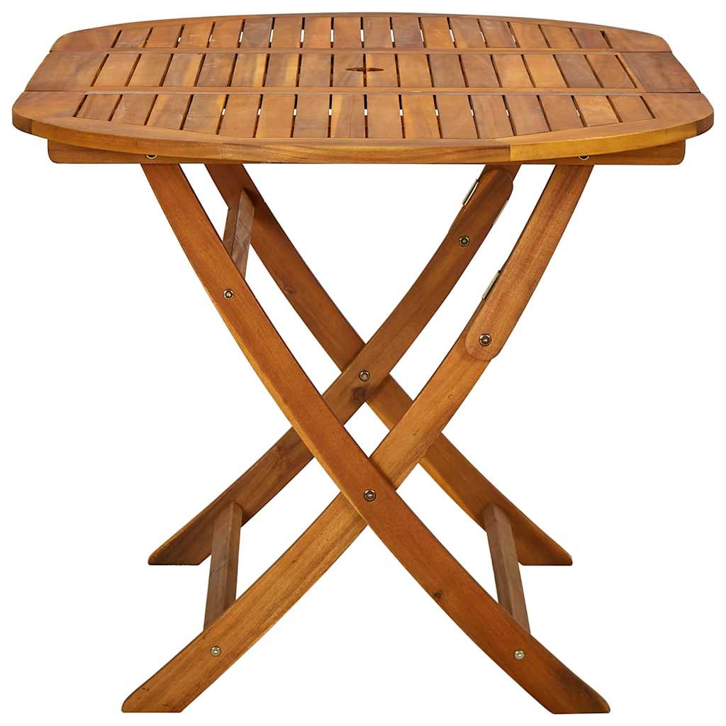 Set de comedor de jardín 7 piezas madera maciza de acacia