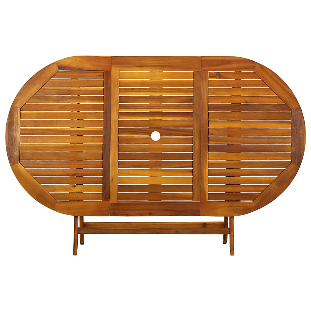 Set de comedor de jardín 7 piezas madera maciza de acacia