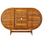 Set de comedor de jardín 7 piezas madera maciza de acacia