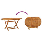 Set de comedor de jardín 7 piezas madera maciza de acacia