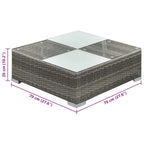 Juego de muebles de jardín 6 pzs y cojines ratán sintético gris