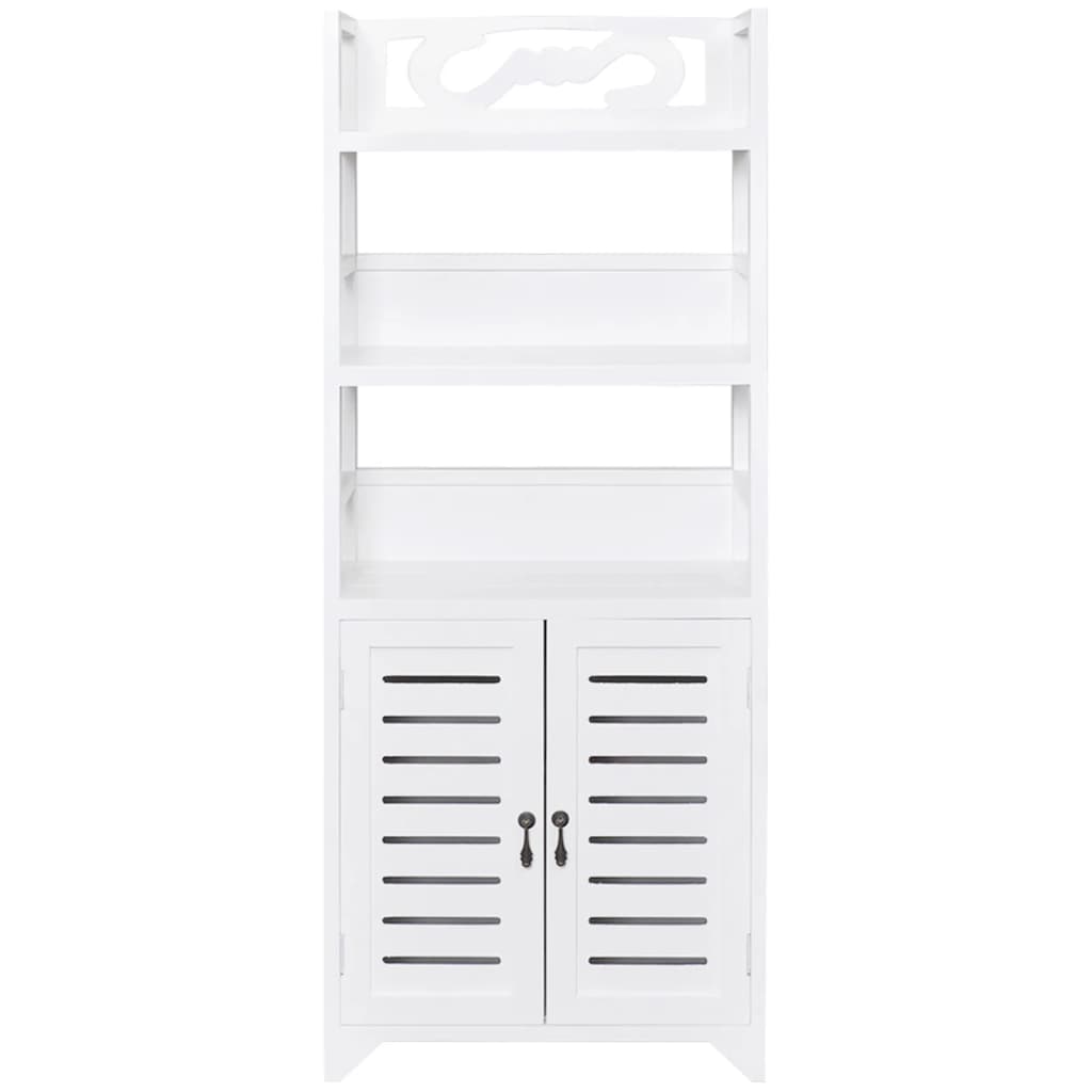 Armario de baño Albuquerque madera blanco 46x24x117,5 cm