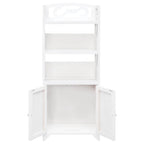 Armario de baño Albuquerque madera blanco 46x24x117,5 cm