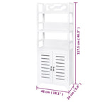 Armario de baño Albuquerque madera blanco 46x24x117,5 cm