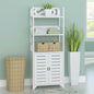 Armario de baño Albuquerque madera blanco 46x24x117,5 cm