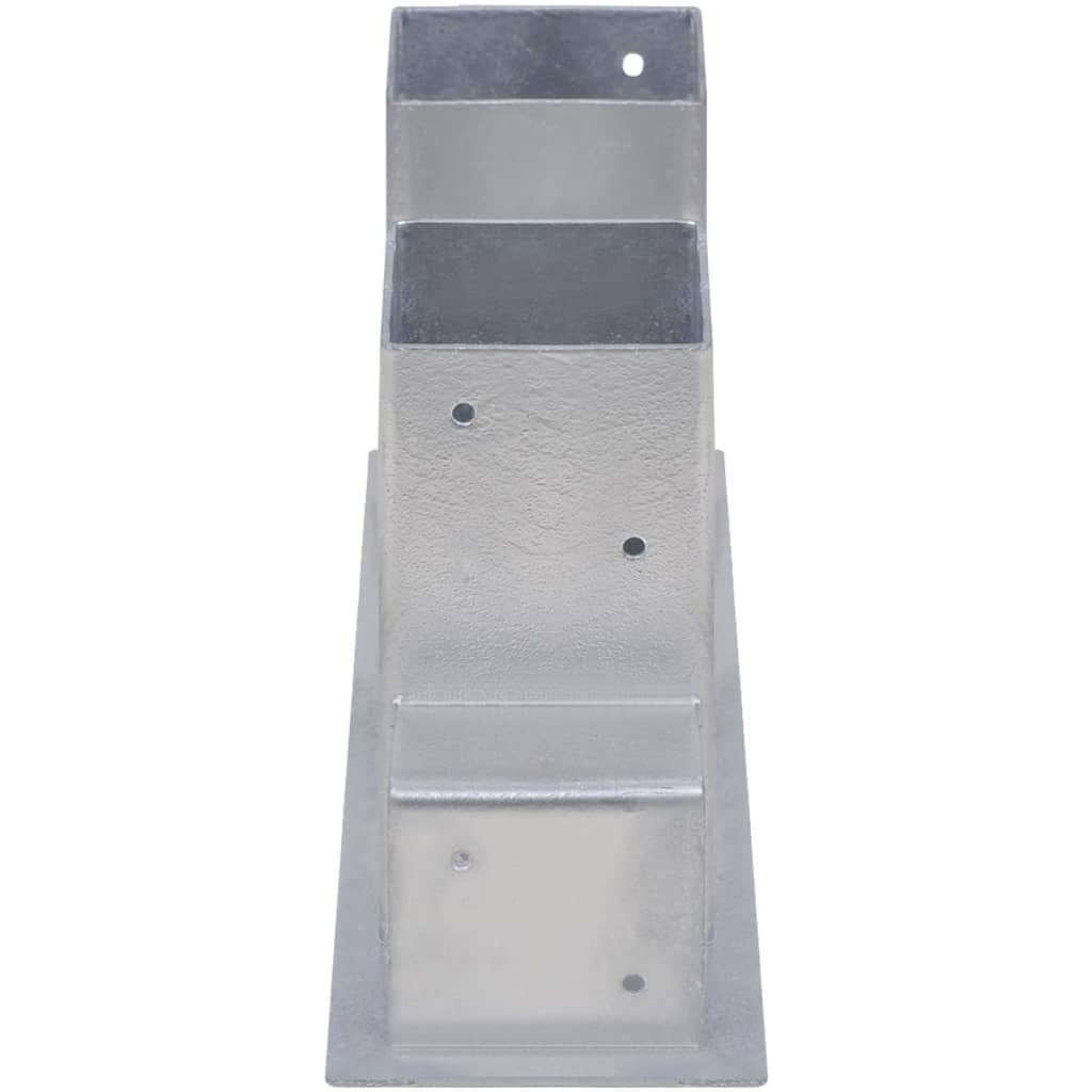 Soporte para el apilamiento de leña 4 uds acero plateado