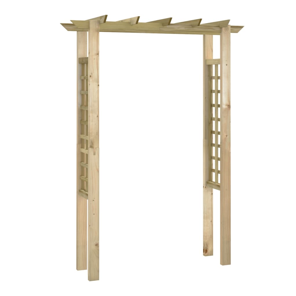 Pérgola/Arco de rosas madera impregnada 150x60x204 cm
