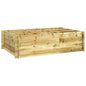 Arriate elevado jardín con valla madera maciza pino 100x30x30cm