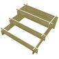 Jardinera con 3 niveles de madera impregnada 90x90x35 cm