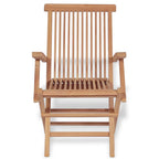Set de comedor de jardín plegable 5 piezas madera maciza teca