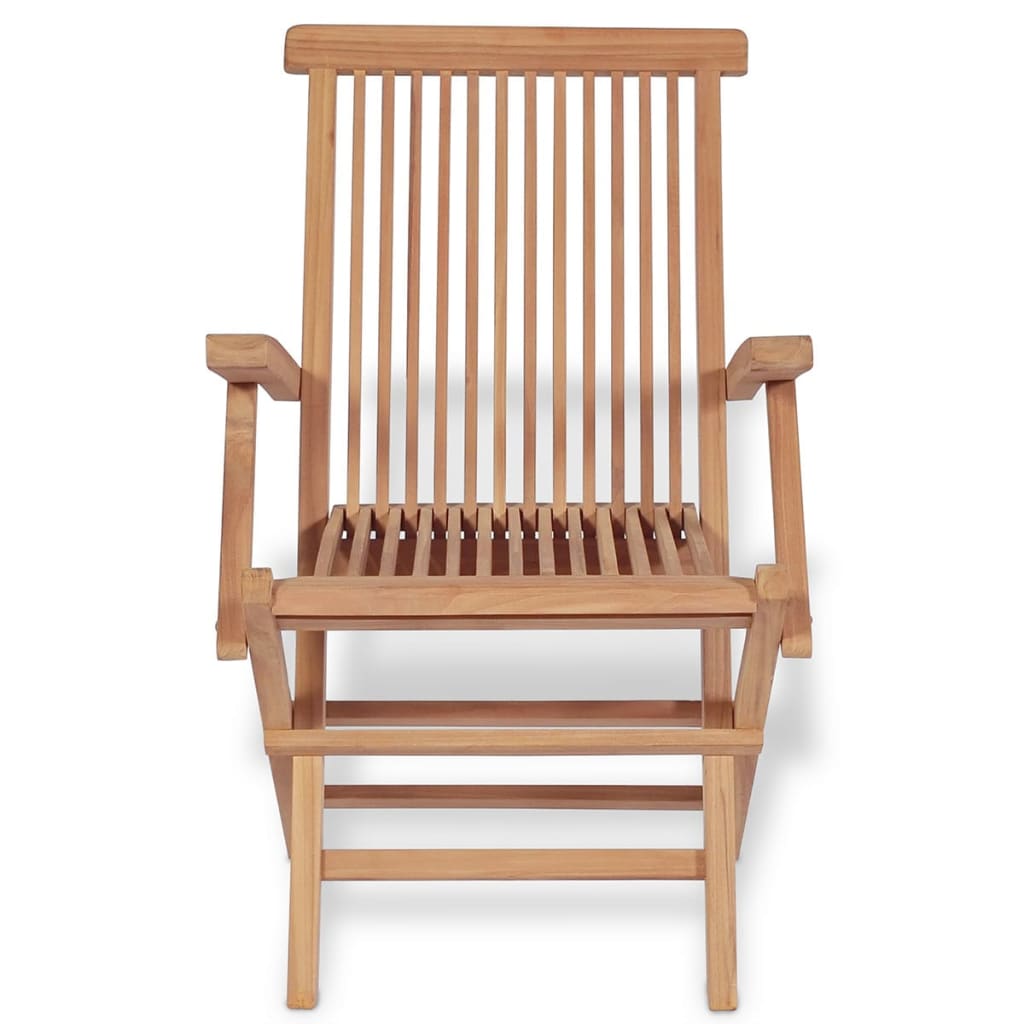 Set de comedor de jardín plegable 5 piezas madera maciza teca