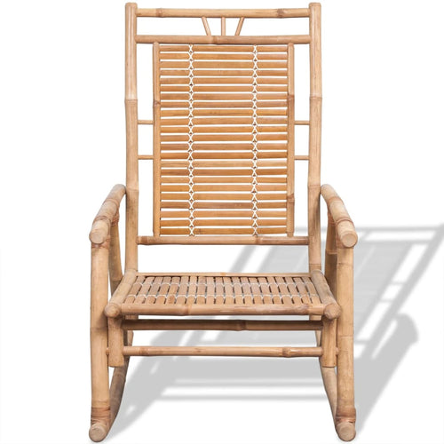 Cadeira de baloiço de bambu