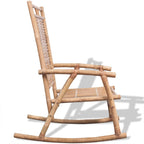 Silla mecedora de bambú