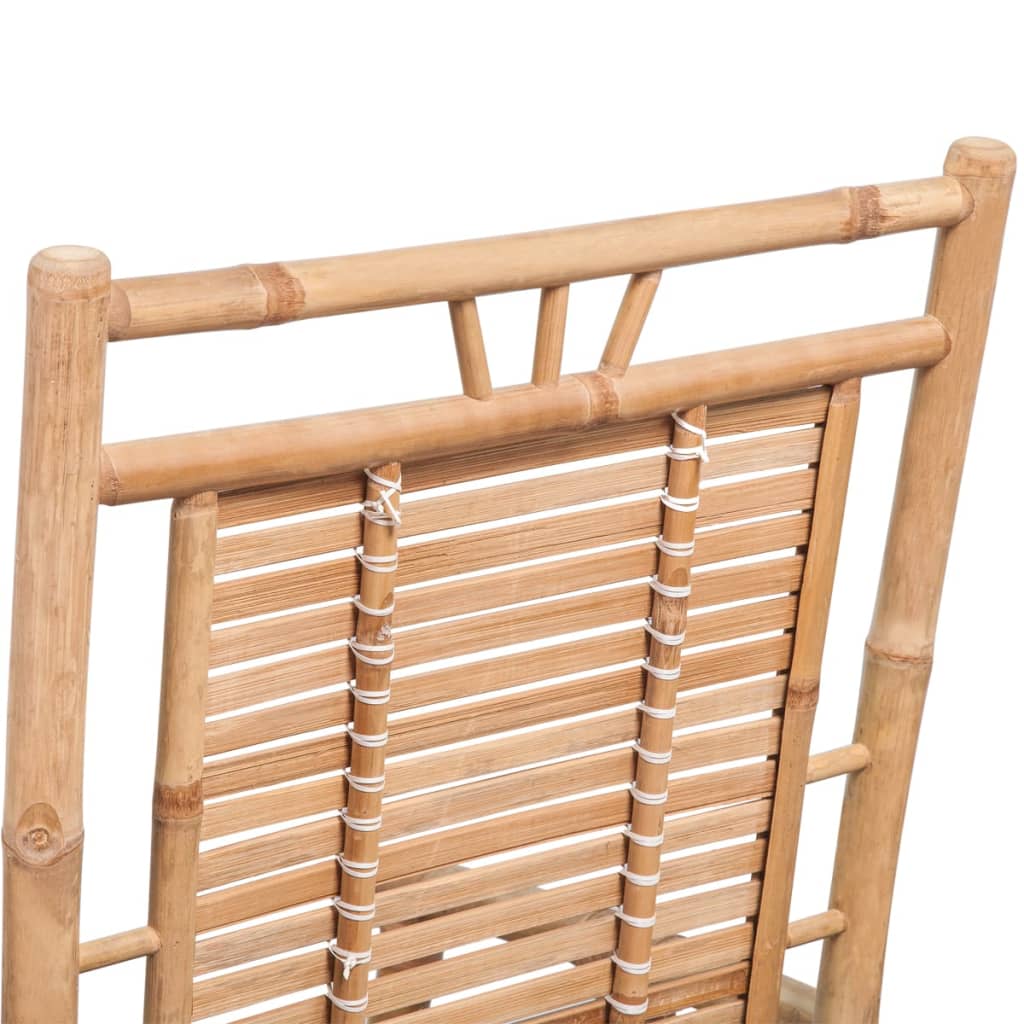 Silla mecedora de bambú