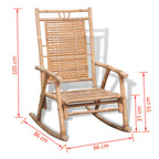 Silla mecedora de bambú