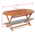 Set de comedor de jardín 7 piezas madera maciza de acacia