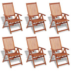 Set de comedor de jardín 7 piezas madera maciza de acacia