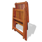 Set de comedor de jardín 7 piezas madera maciza de acacia
