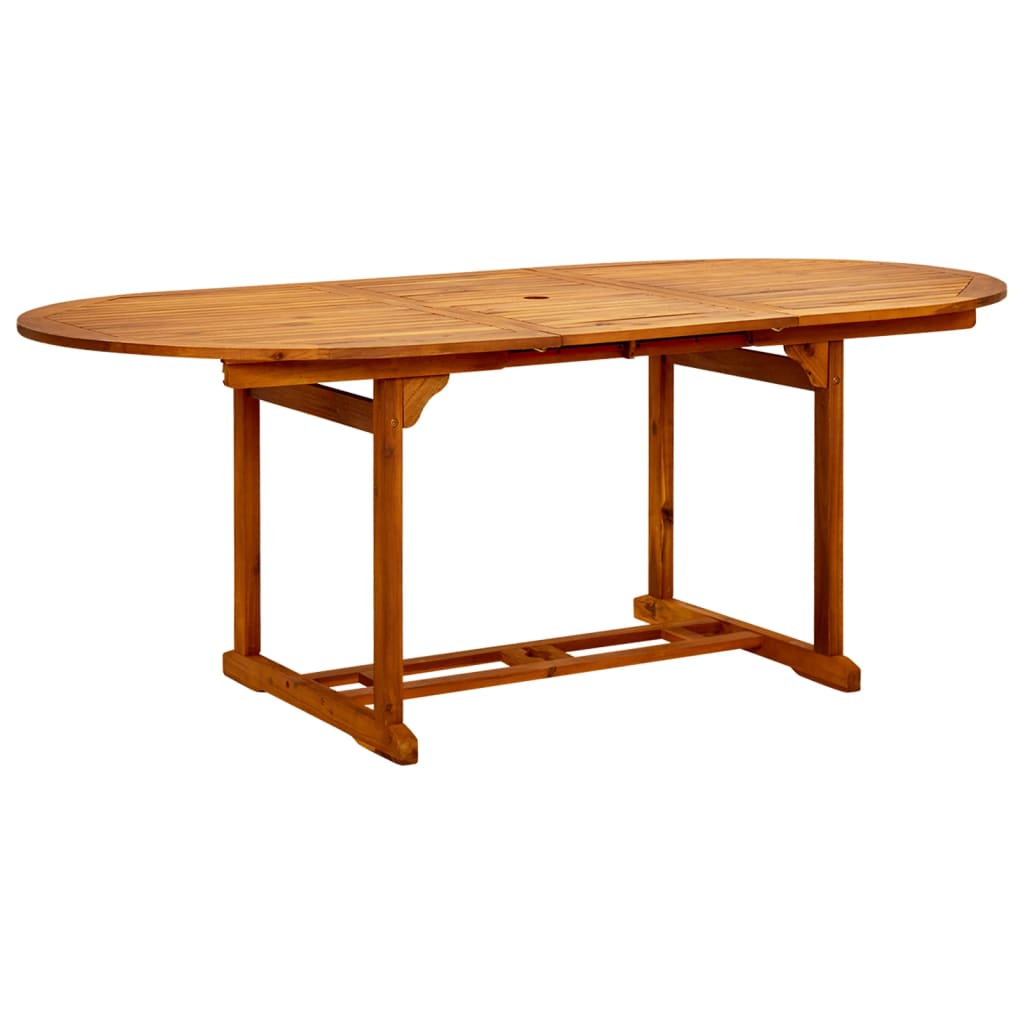 Mesa de jardín madera maciza de acacia (150-200)x100x75 cm