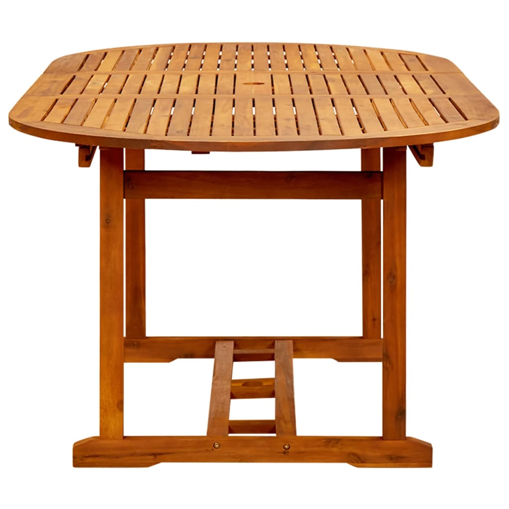 Mesa de jardín madera maciza de acacia (150-200)x100x75 cm