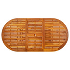Mesa de jardín madera maciza de acacia (150-200)x100x75 cm