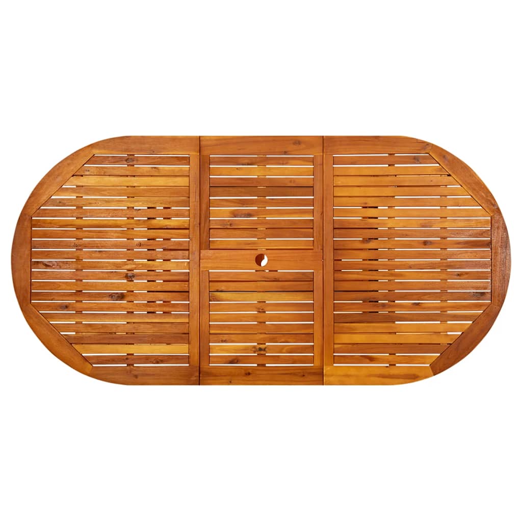 Mesa de jardín madera maciza de acacia (150-200)x100x75 cm