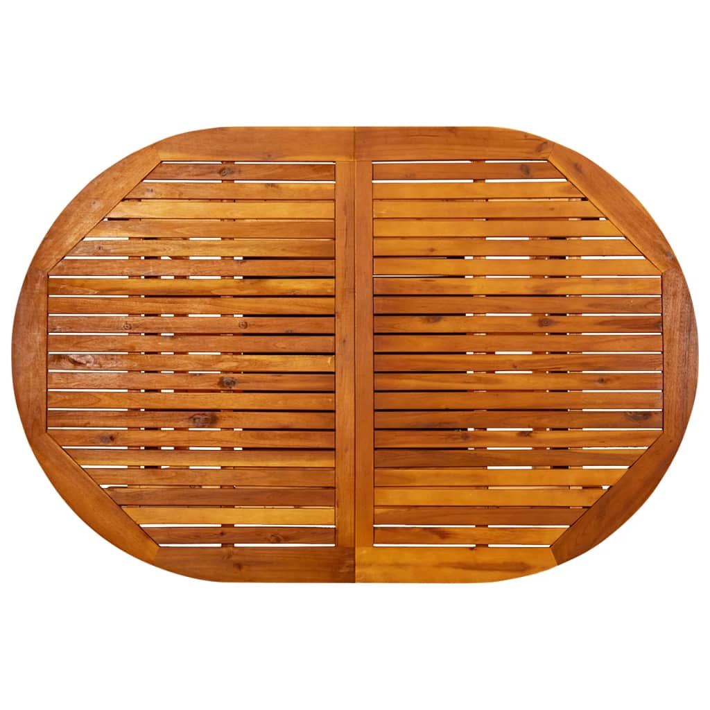 Mesa de jardín madera maciza de acacia (150-200)x100x75 cm
