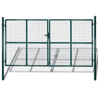 Puerta doble para valla de 300x150 cm acero con recubrimiento en polvo