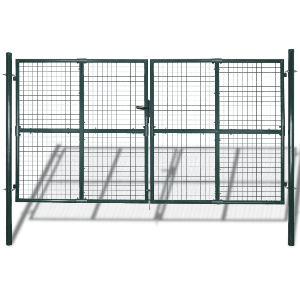 Puerta doble para valla de 300x150 cm acero con recubrimiento en polvo