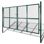 Puerta doble para valla de 300x150 cm acero con recubrimiento en polvo