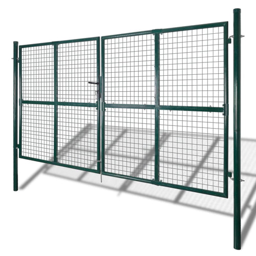 Puerta doble para valla de 300x150 cm acero con recubrimiento en polvo