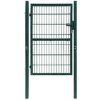 Puerta de valla ASSEN con arco superior de acero, 89x200 cm, negro