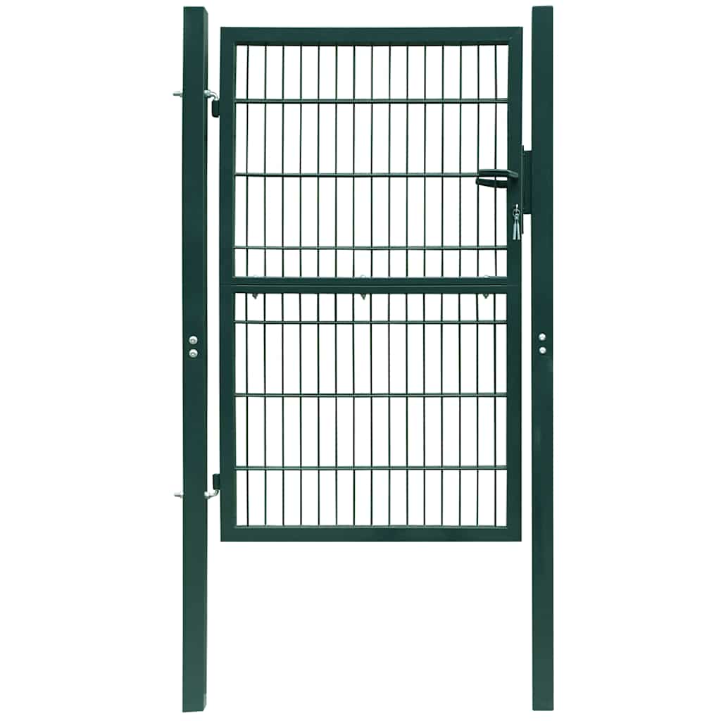 Puerta de valla ASSEN con arco superior de acero, 89x200 cm, negro