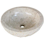 Lavabo de mármol 40 cm color crema