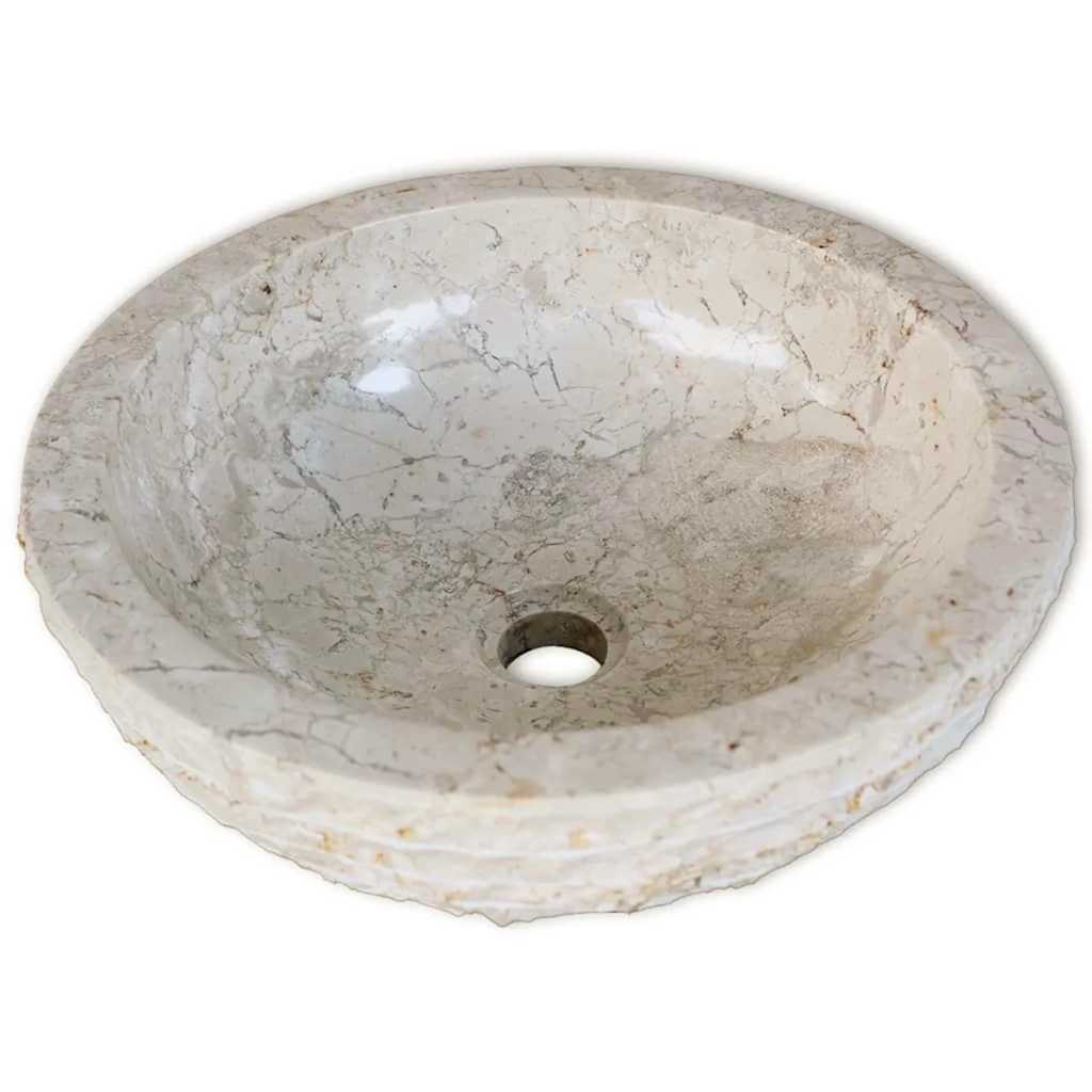 Lavabo de mármol 40 cm color crema