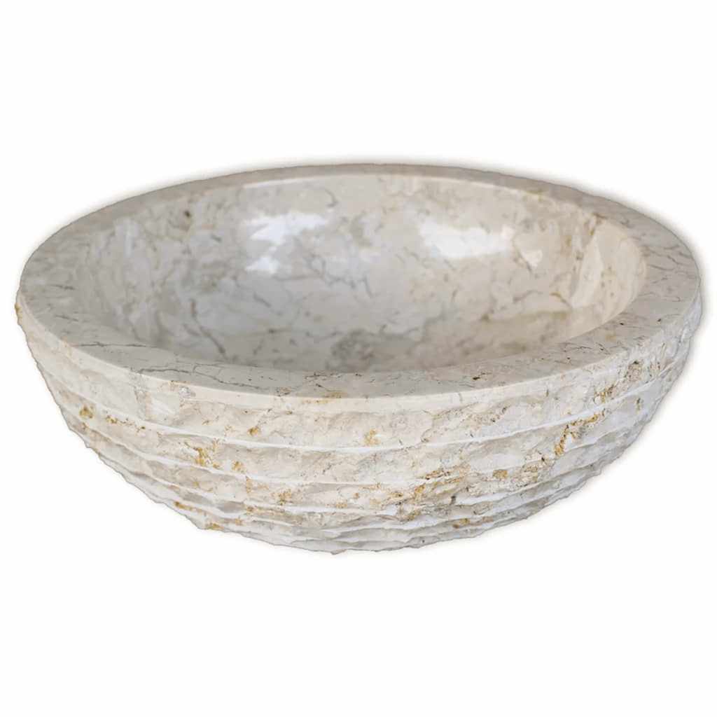 Lavabo de mármol 40 cm color crema