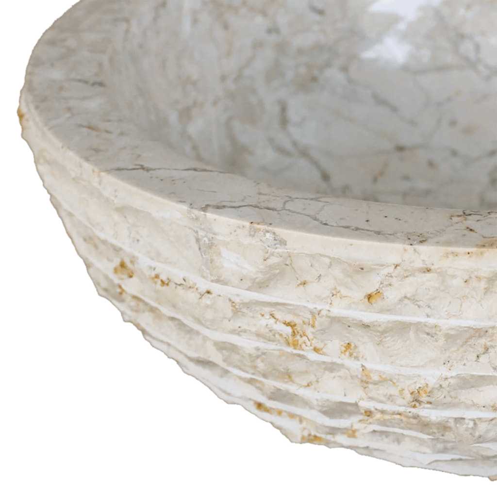 Lavabo de mármol 40 cm color crema