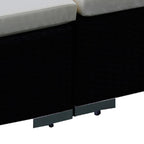 Set de sofás de jardín 12 pzas cojines ratán sintético negro