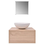 Conjunto de mueble y lavabo 3 piezas beige