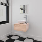 Conjunto de mueble y lavabo 3 piezas beige