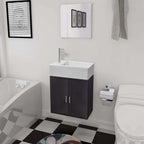 Conjunto de mueble y lavabo 3 piezas beige