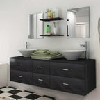 Conjunto de mueble y lavabo 3 piezas beige