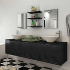Conjunto de mueble y lavabo 3 piezas beige