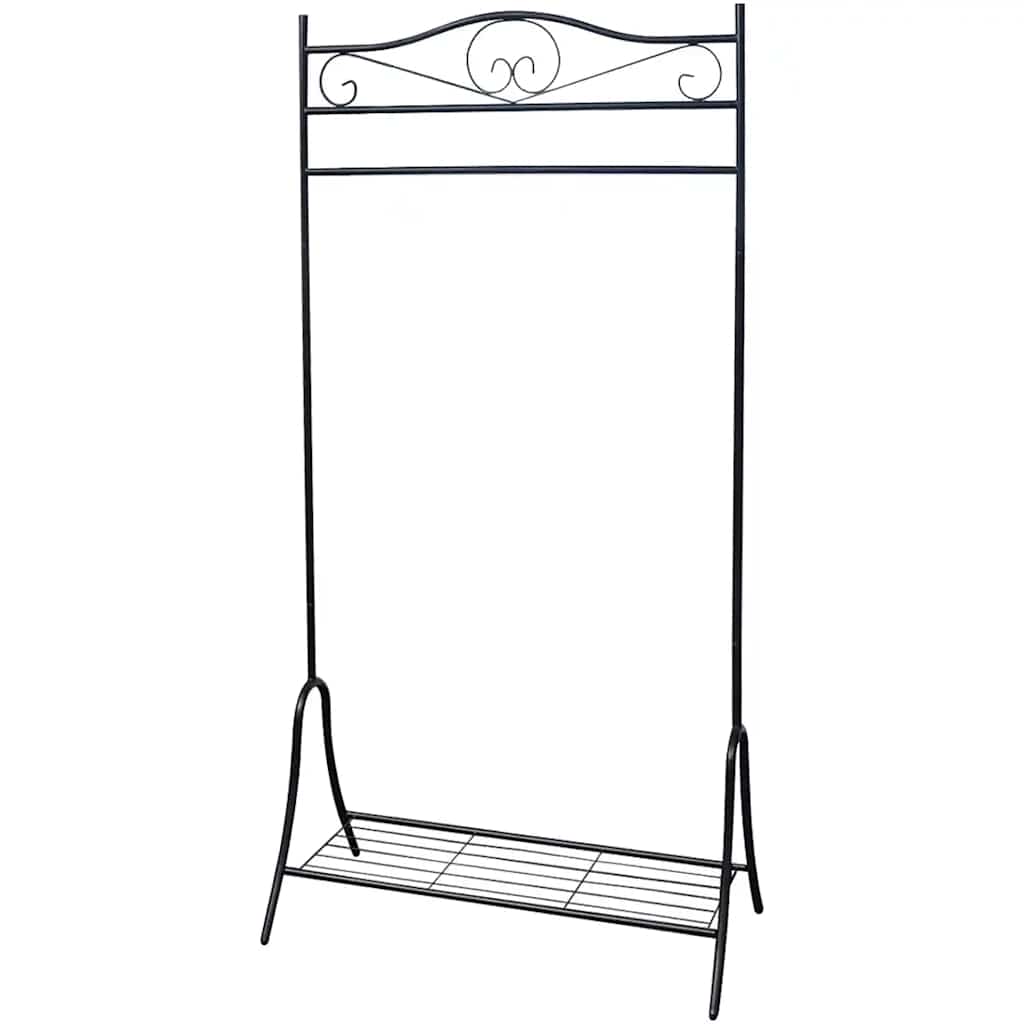 White steel clothes rail
