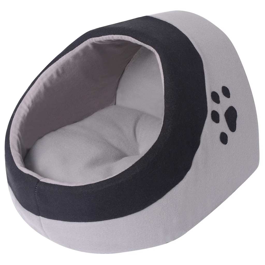 Cama cubo para gatos tamanho L cinza e preta