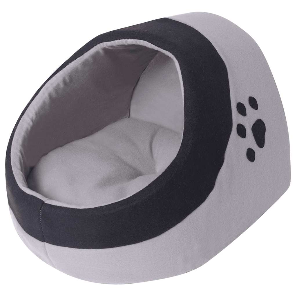 Cama cubo para gatos tamanho L cinza e preta