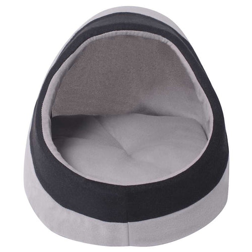 Cama cubo para gatos tamaño L gris y negra